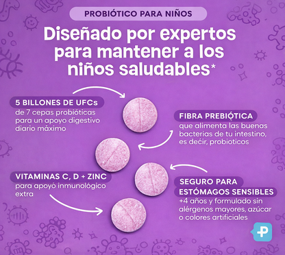 BIONIÑOS — Probiótico Masticable Infantil